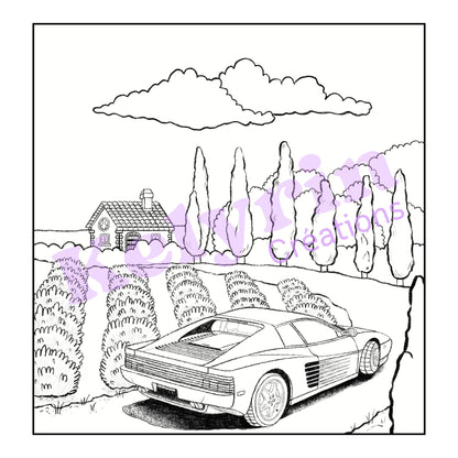 Page de coloriage - Un rêve toscan