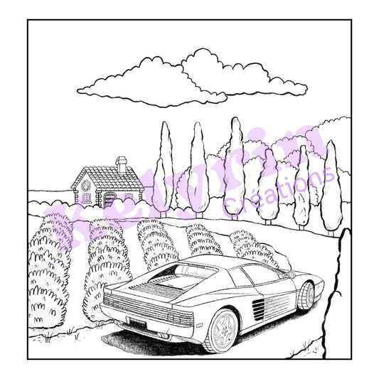 Page de coloriage - Un rêve toscan