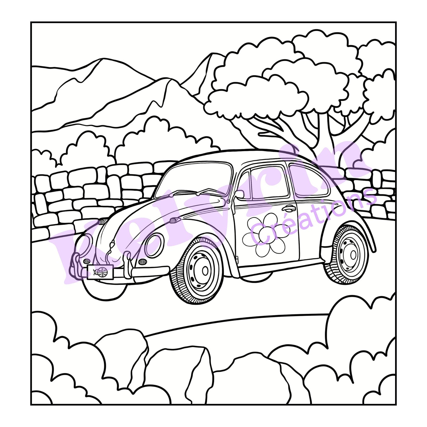 Page de coloriage - Petite Coccinnelle, grand voyage