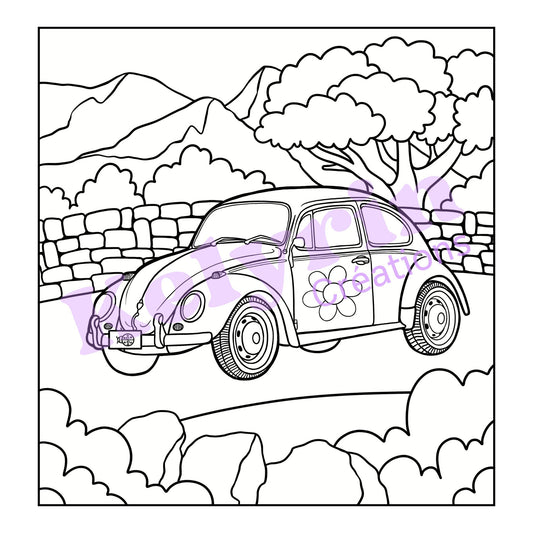 Page de coloriage - Petite Coccinnelle, grand voyage