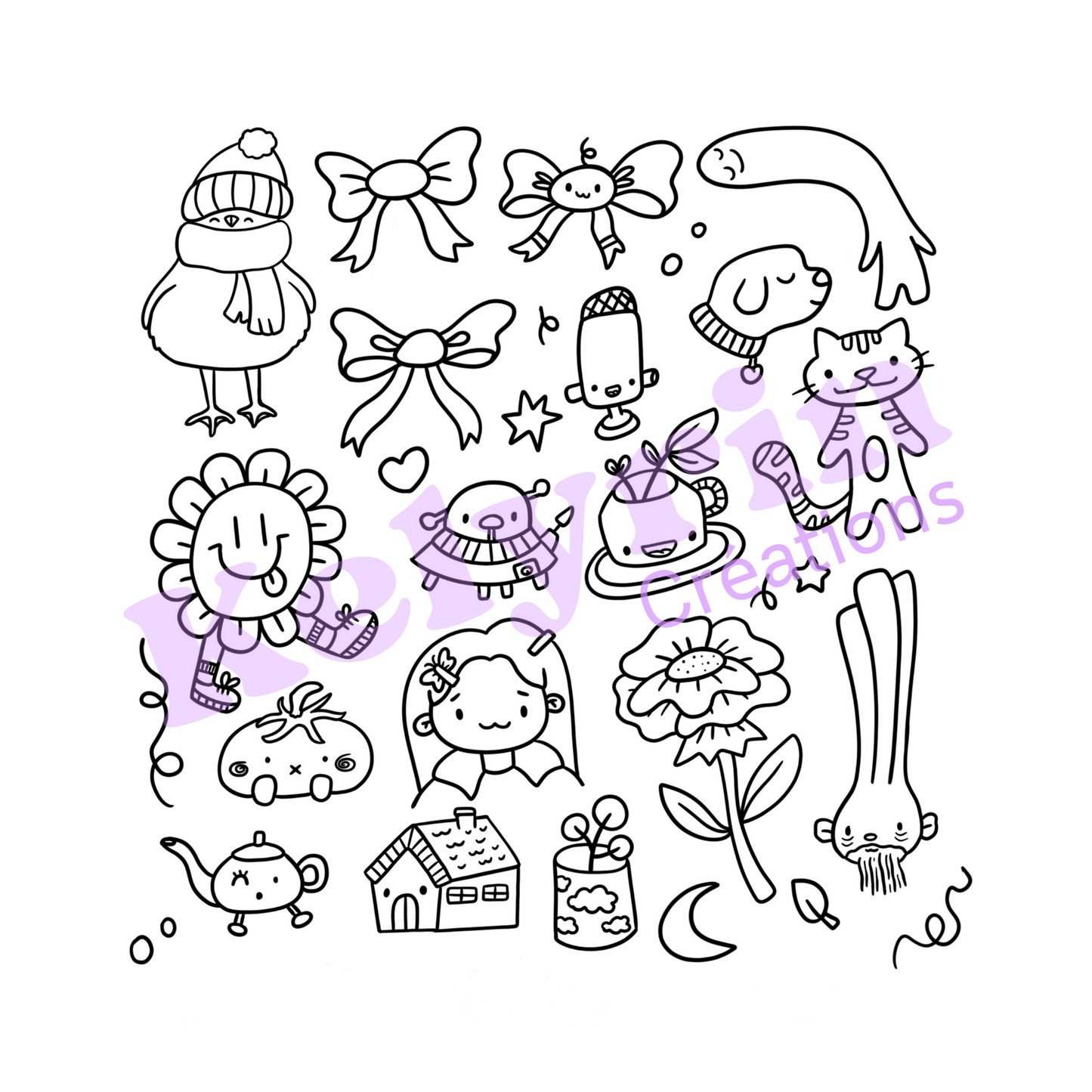 Page de coloriage - Doodles 1