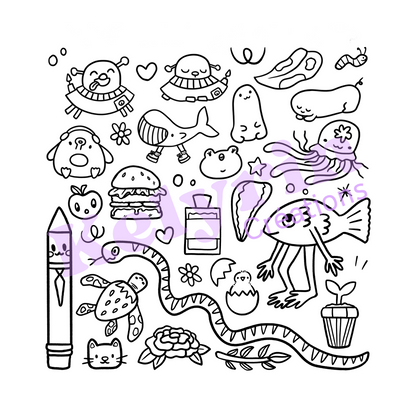 Page de coloriage - Doodles 2