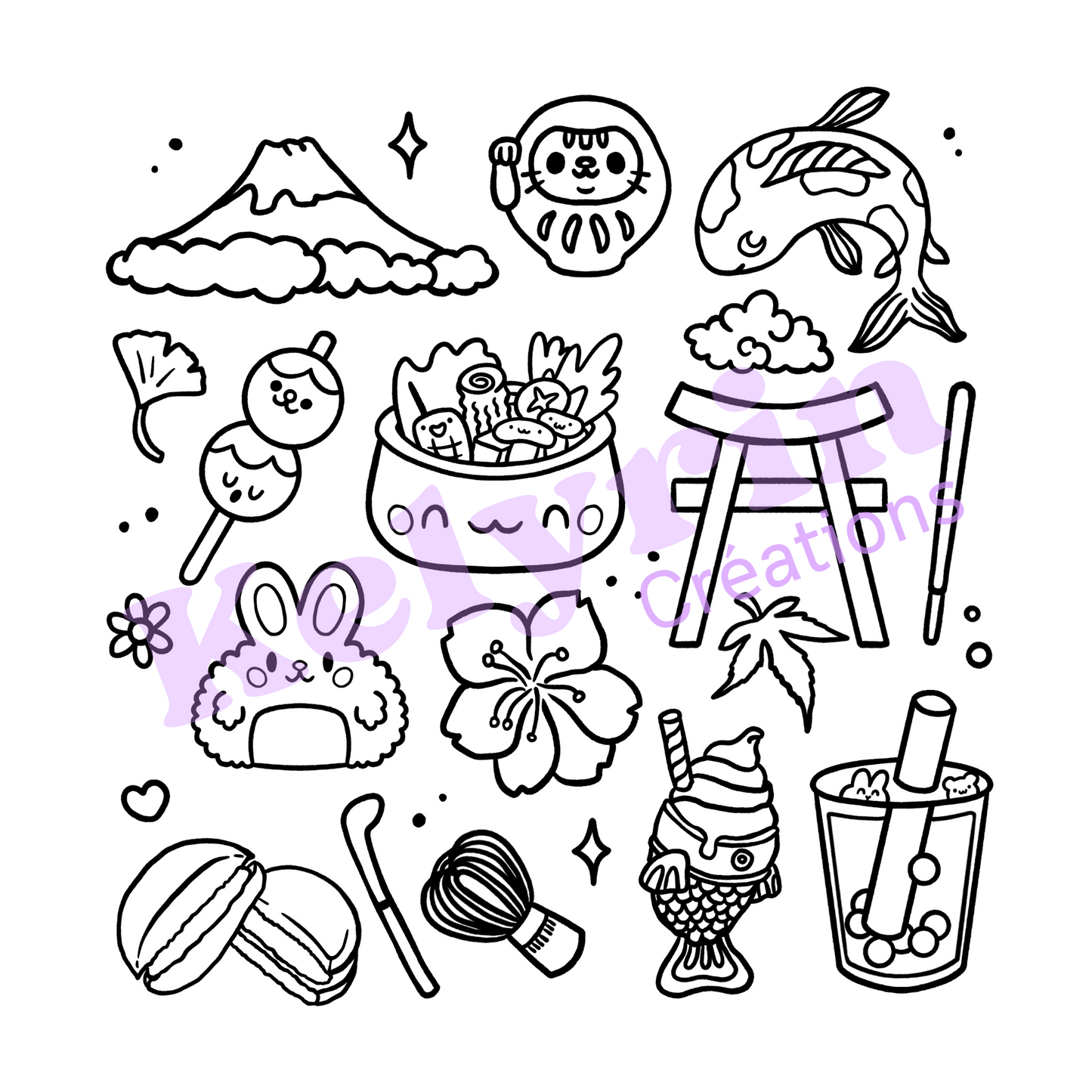 Page de coloriage - Doodles 4