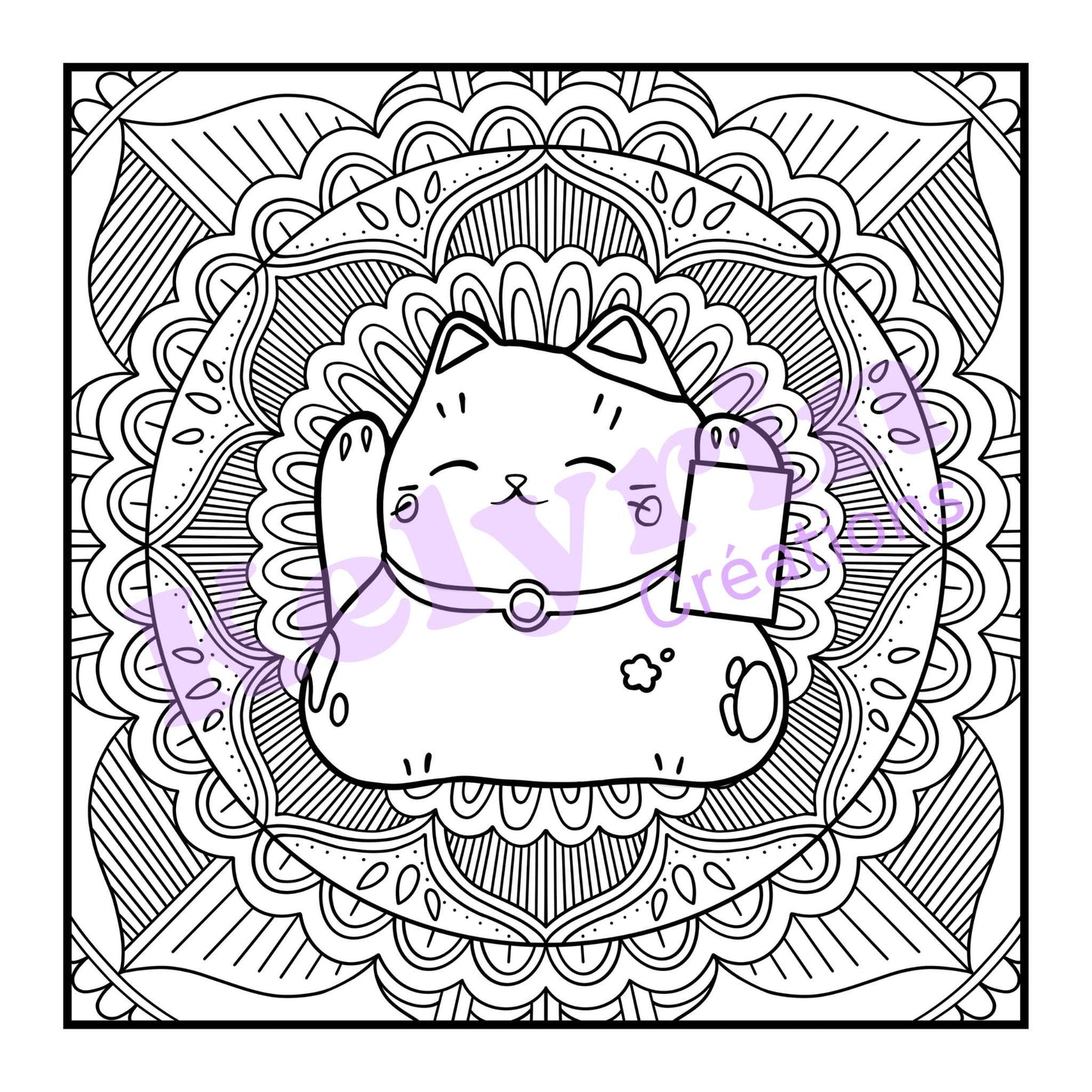 Page de coloriage - Maneki Colo