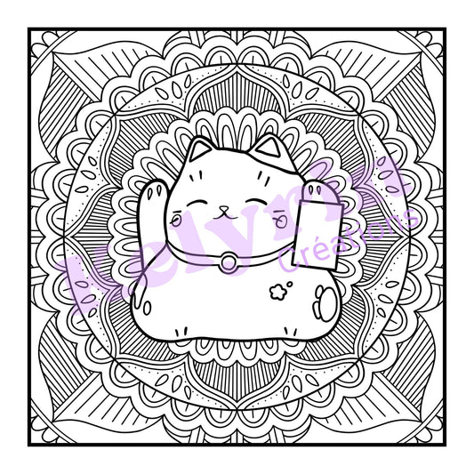 Page de coloriage - Maneki Colo