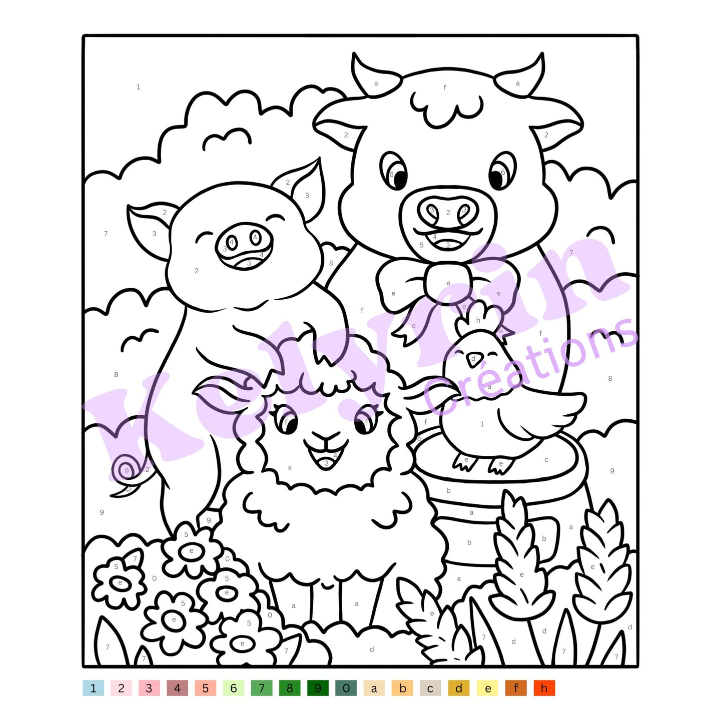 Portrait de famille (colo à chiffres)