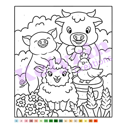 Portrait de famille (colo à chiffres)