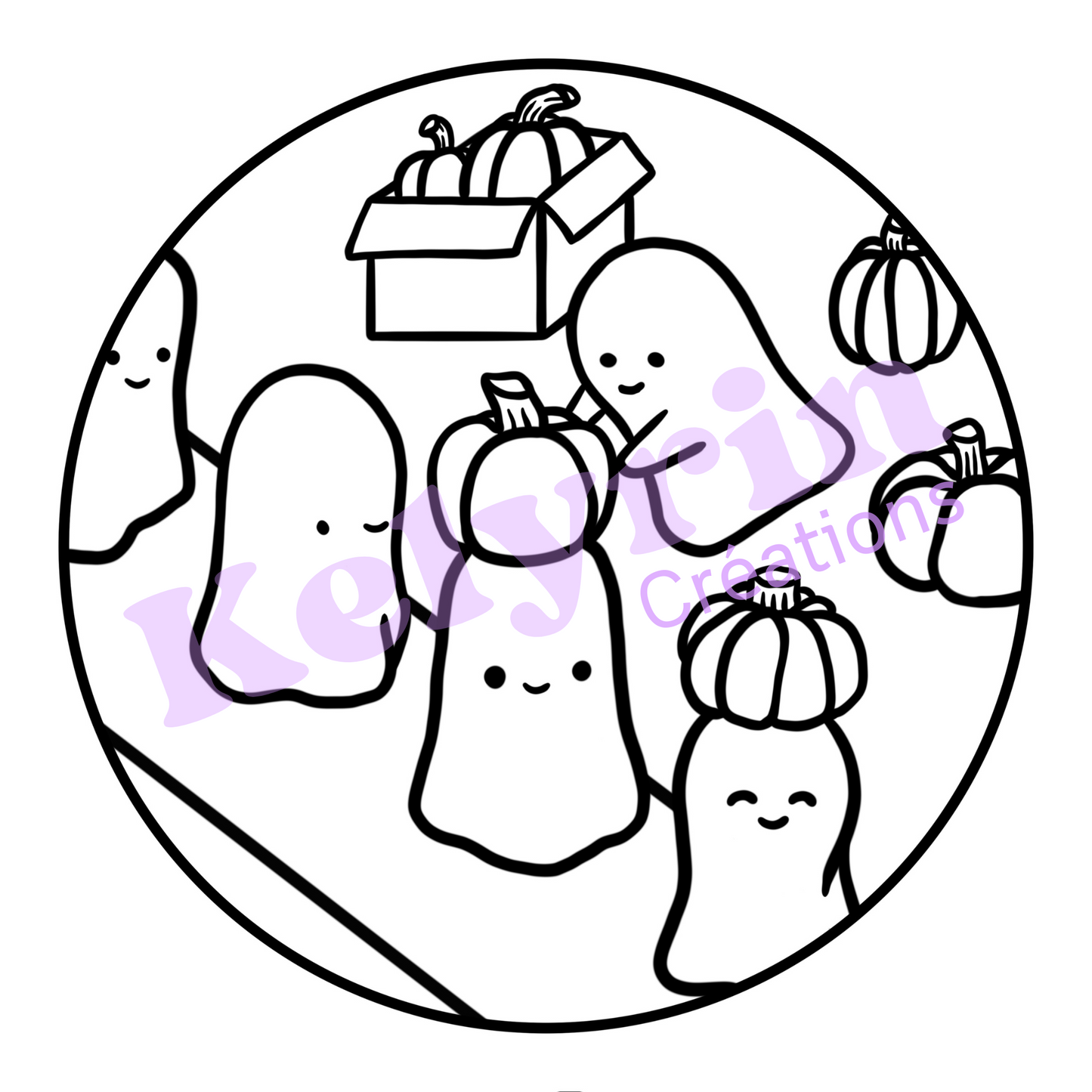 Page de coloriage - La fabrique de fantômes