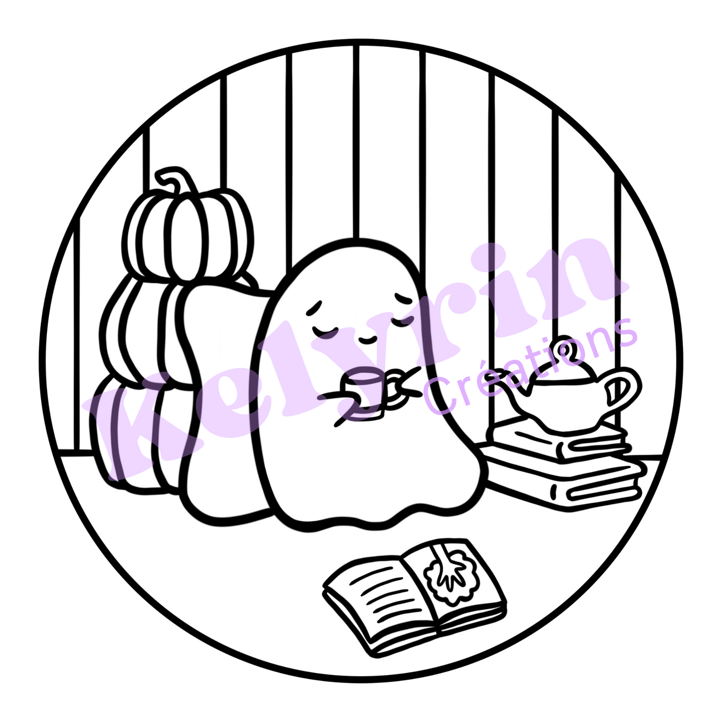 Page de coloriage - La fabrique de fantômes