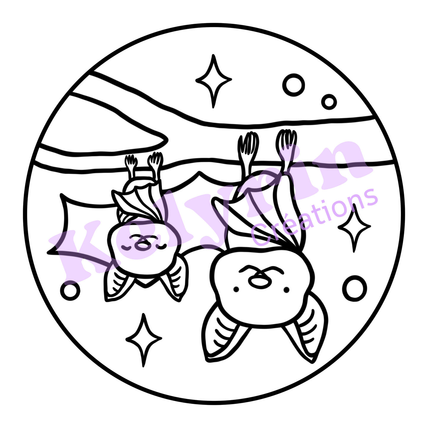 Page de coloriage - Deux chauve-souris mimis