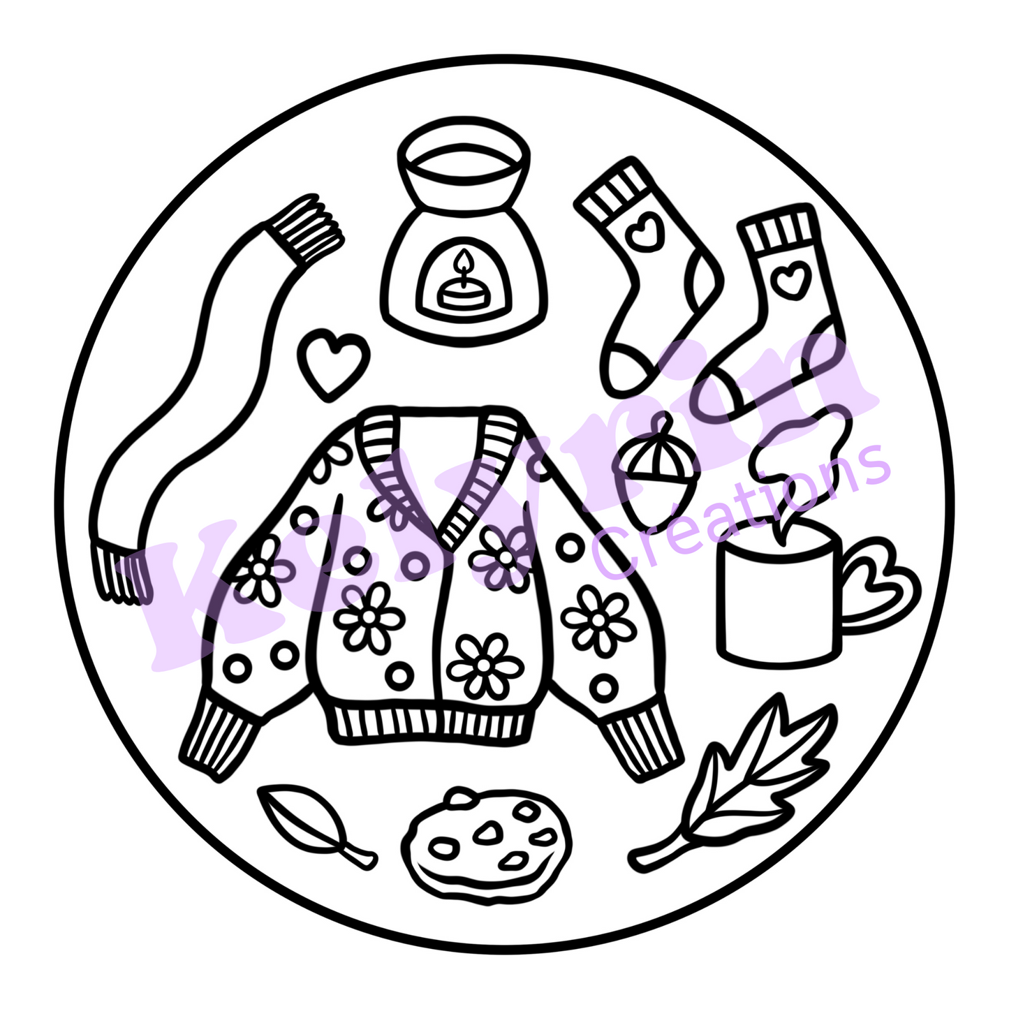 Page de coloriage - Les essentiels d'automne