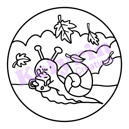 Page de coloriage - Un escargot tout chaud