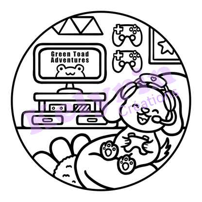 Page de coloriage - Gaming sur la console