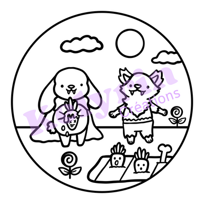 Page de coloriage - Au clair d'Halloween