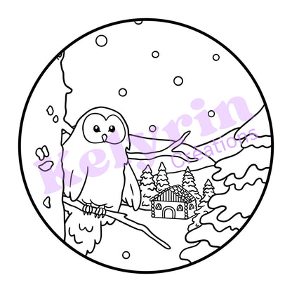 Page de coloriage - La messagère de l'hiver