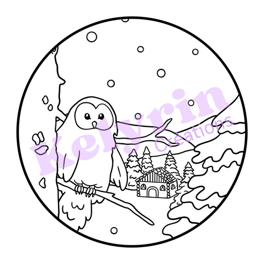 Page de coloriage - La messagère de l'hiver