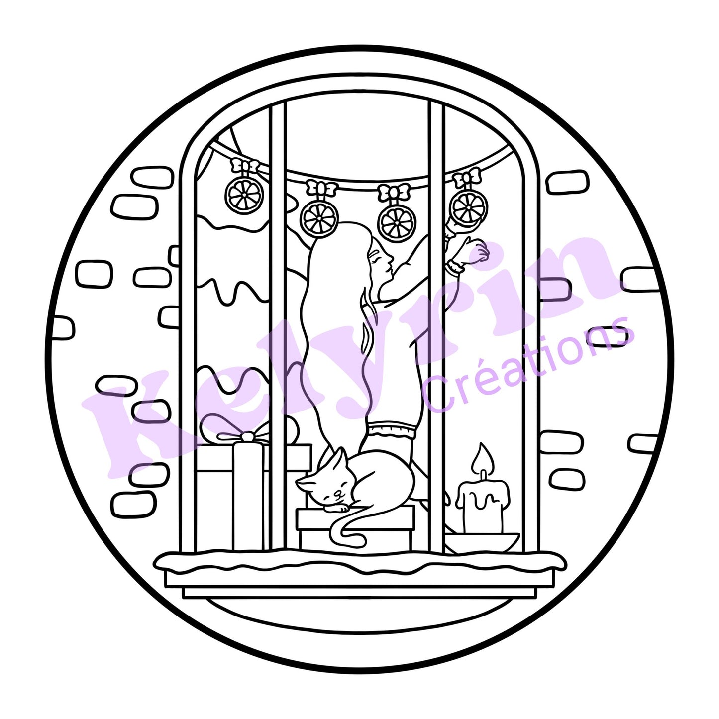 Page de coloriage - Comme un soir de décembre