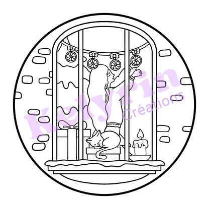 Page de coloriage - Comme un soir de décembre