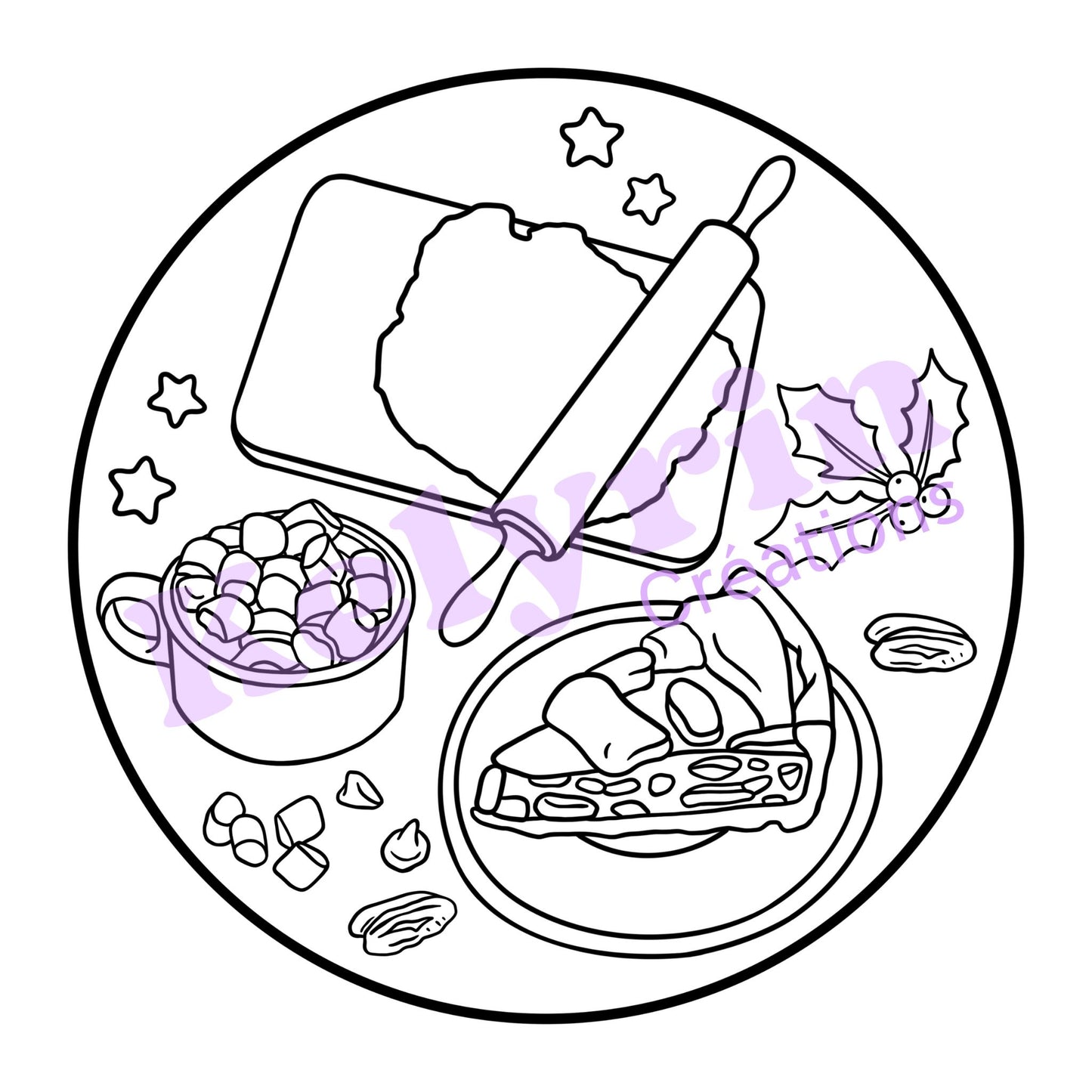 Page de coloriage - Douceurs d'hiver