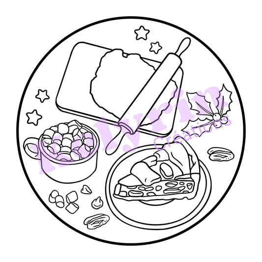 Page de coloriage - Douceurs d'hiver