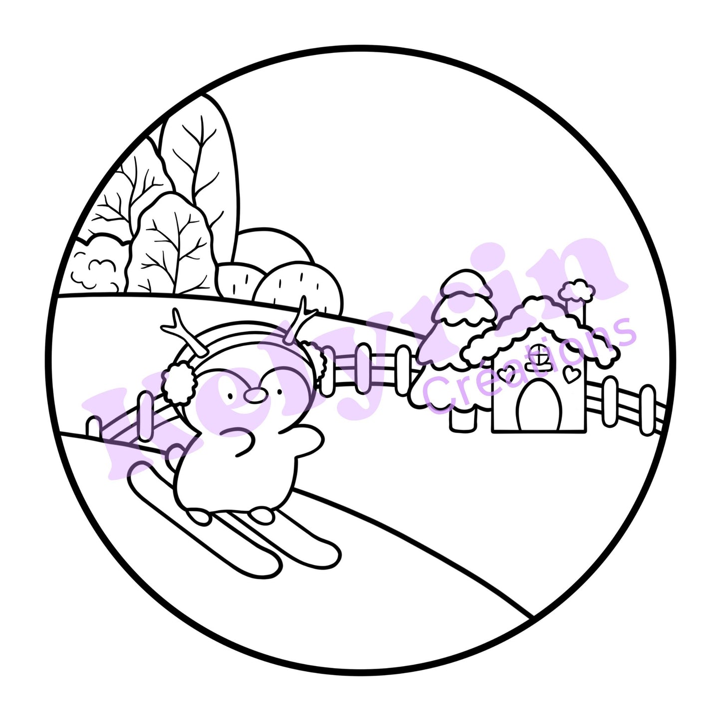 Page de coloriage - Petit pro d'la glisse