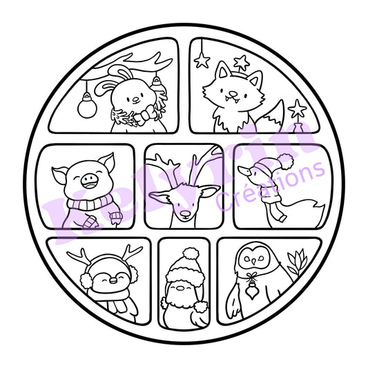 Page de coloriage - Prêts pour Friendsmas