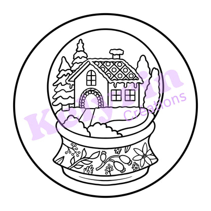 Page de coloriage - Magie d'hiver sous verre