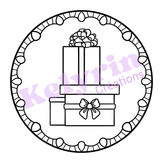 Page de coloriage - La promesse sous le sapin