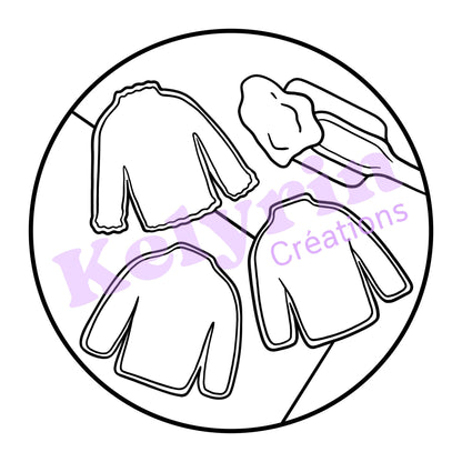 Page de coloriage - Petits pulls à dévorer