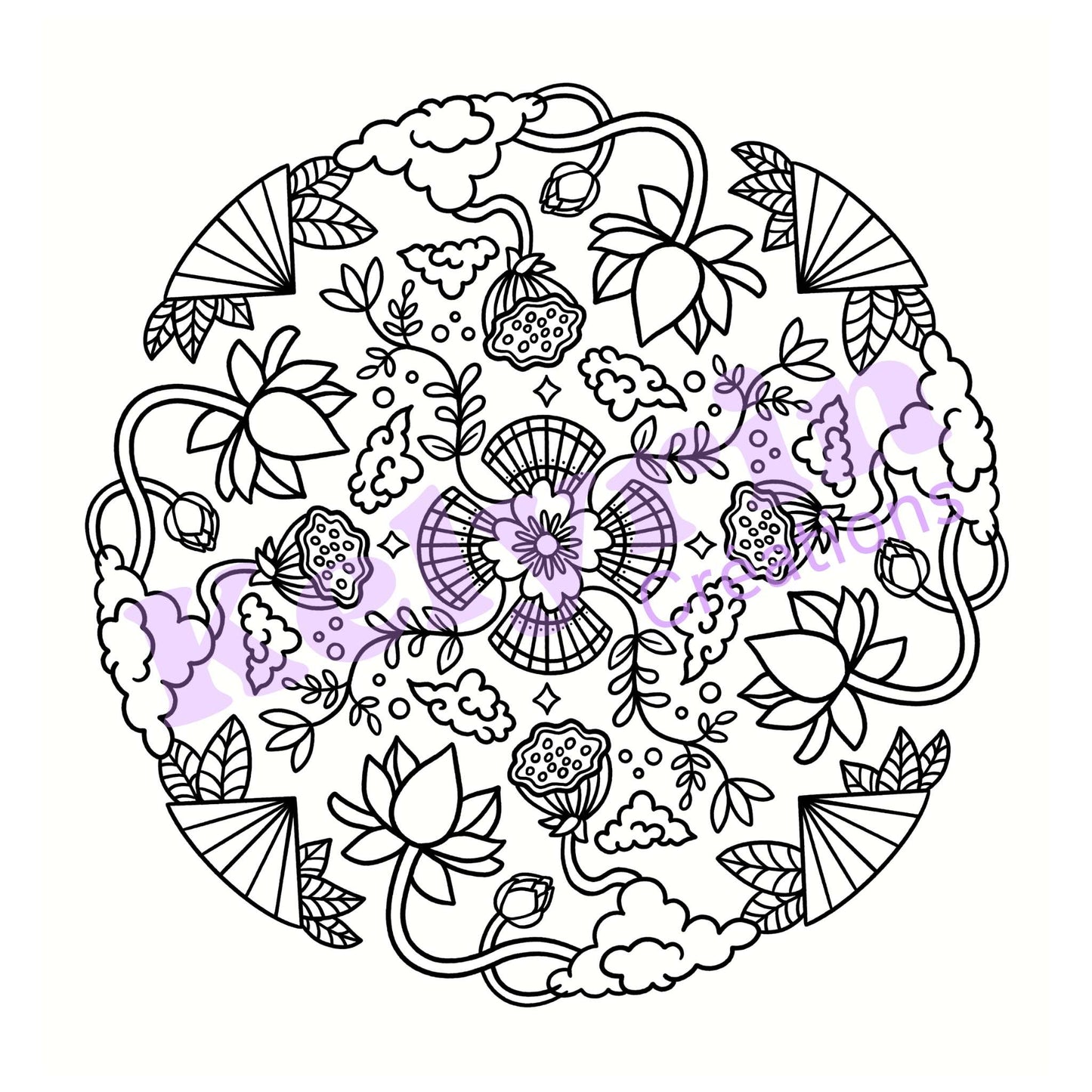 Page de coloriage - Mandala Vietnam