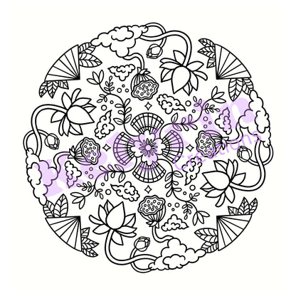 Page de coloriage - Mandala Vietnam