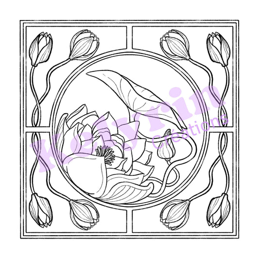 Page de coloriage - Lotus sacré