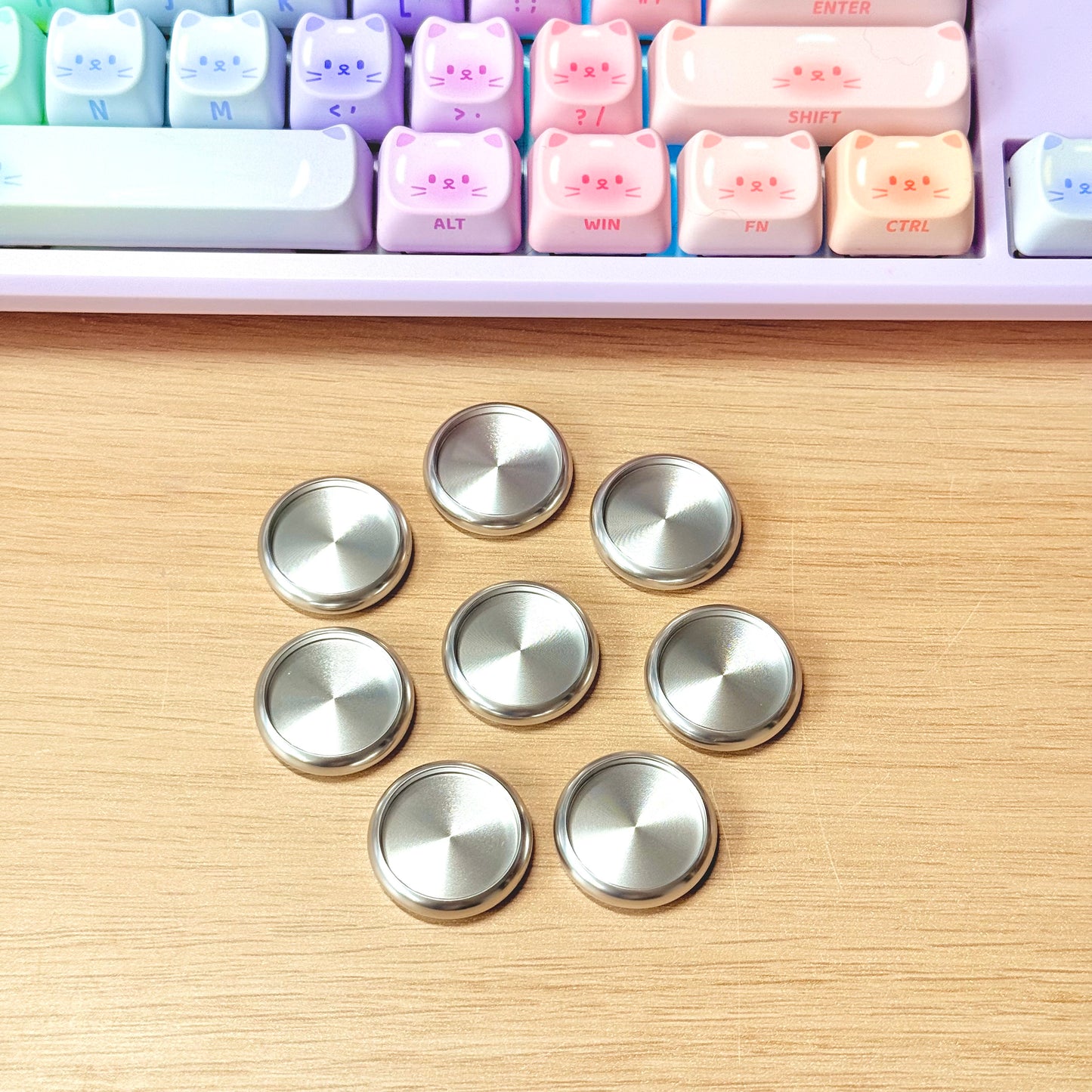 Set de 8 disques en métal - argentés