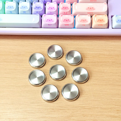 Set de 8 disques en métal - argentés