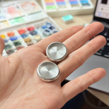 Set de 8 disques en métal - argentés