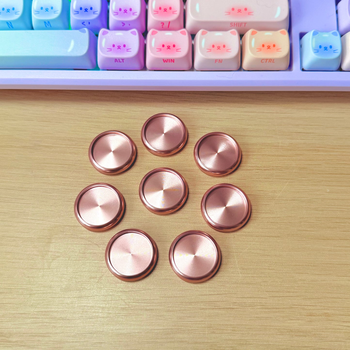 Set de 8 disques en métal - rose gold