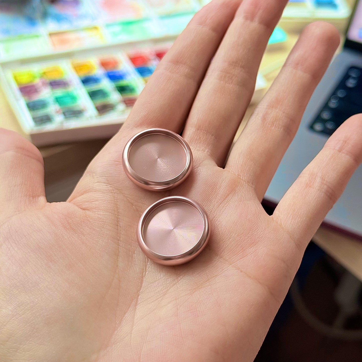 Set de 8 disques en métal - rose gold