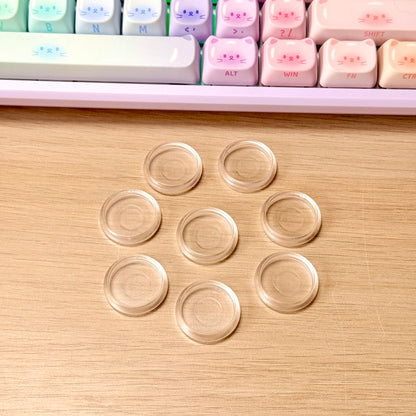 Set de 8 disques en plastique transparent