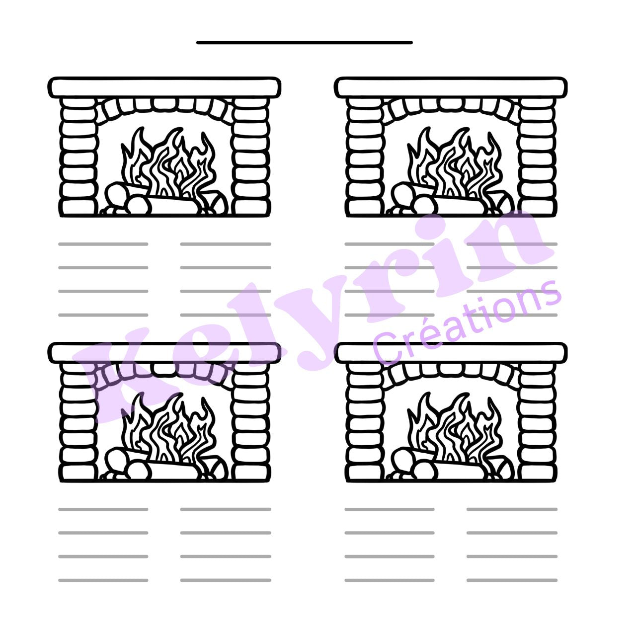 Page de coloriage - Nuancier "Coin du feu"
