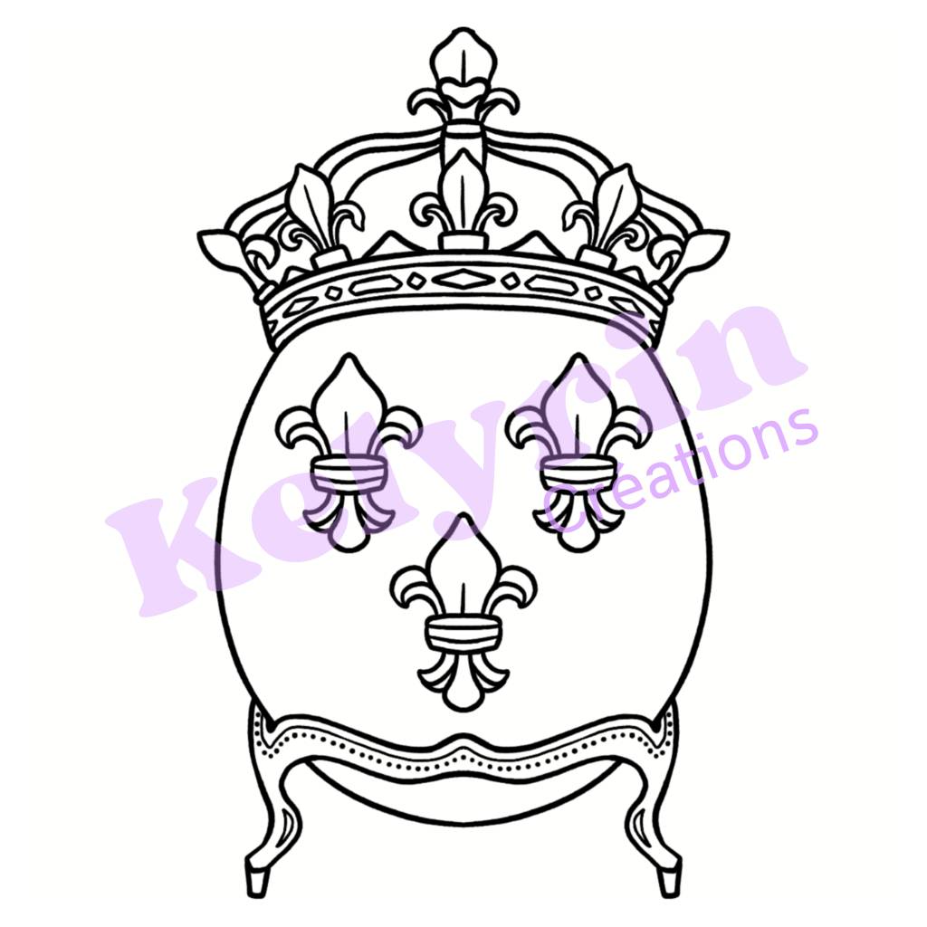 Page de coloriage - Oeuf Fabuleux royal