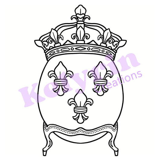 Page de coloriage - Oeuf Fabuleux royal