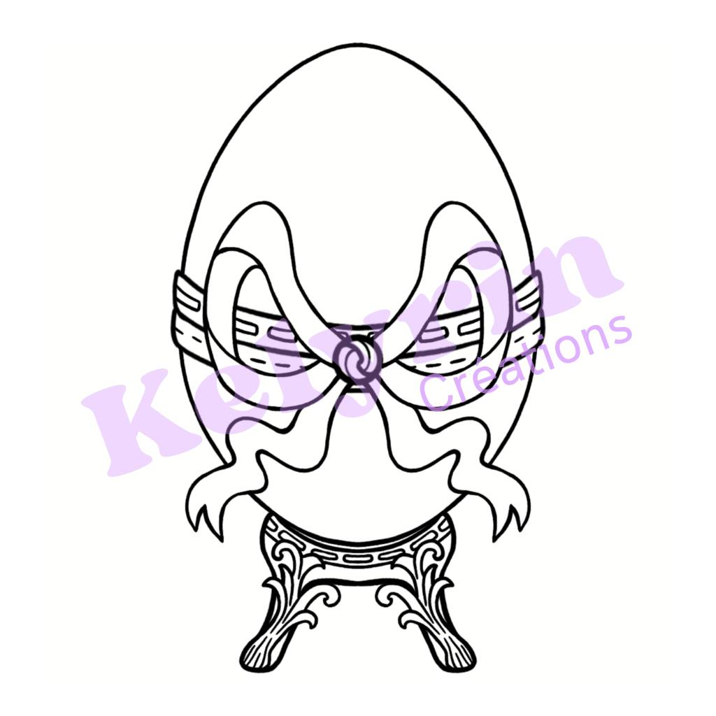 Page de coloriage - Oeuf Fabuleux à noeud