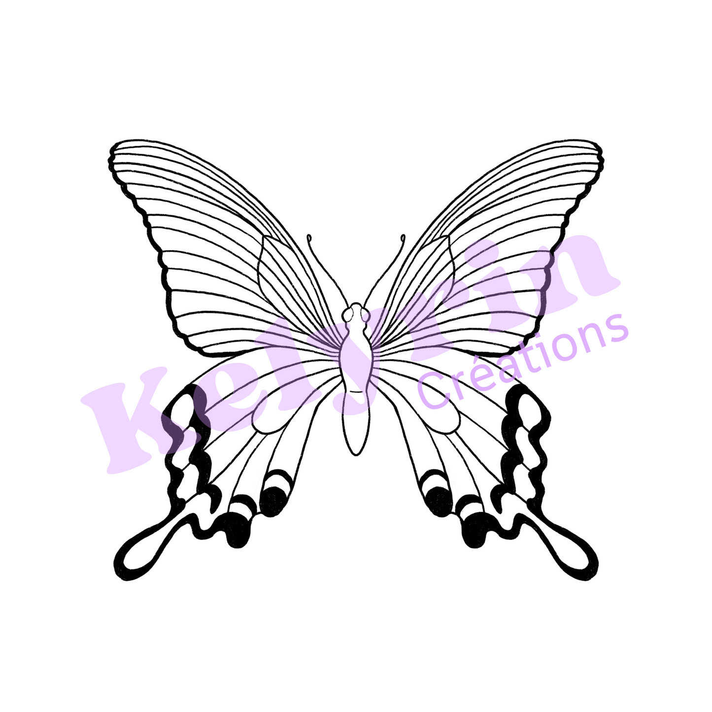 Page de coloriage - Paon commun (papilio bianor)