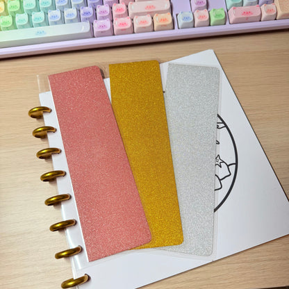 Réglette pailletée 2-en-1 (règle et marque-page)