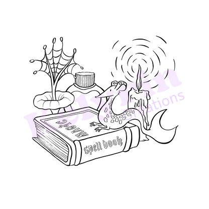 Page de coloriage - Souris apprentie sorcellerie