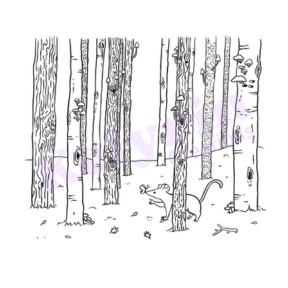 Page de coloriage - Souris chat chimère